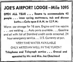 Joe's Airport Lodge, Alaska Highway, 1957